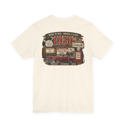 1950 Chevrolet T-Shirt | Vintage Born in 1950 Gift | 76th Birthday Retro Tee for Men & Women