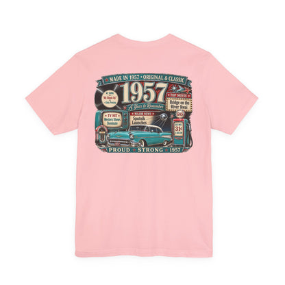 1957 Chevrolet Bel Air T-Shirt | Vintage Born in 1957 Gift | 69th Birthday Retro Tee for Men & Women