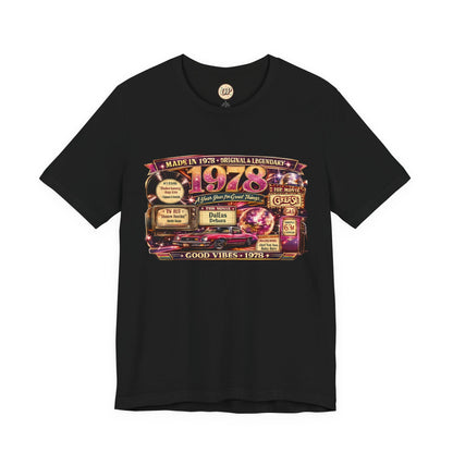 1978 Muscle Car T-Shirt | Born in 1978 Birthday Gift | 48th Birthday Tee for Men & Women