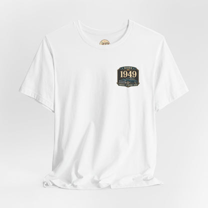 1949 Cadillac T-Shirt | Vintage Born in 1949 Gift | 77th Birthday Retro Tee for Men & Women