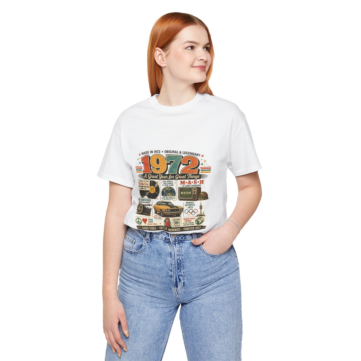 1972 Muscle Car T-Shirt | Born in 1972 Birthday Gift | 54th Birthday Tee for Men & Women