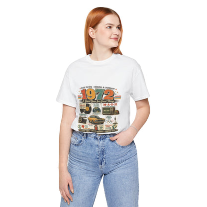 1972 Muscle Car T-Shirt | Born in 1972 Birthday Gift | 54th Birthday Tee for Men & Women