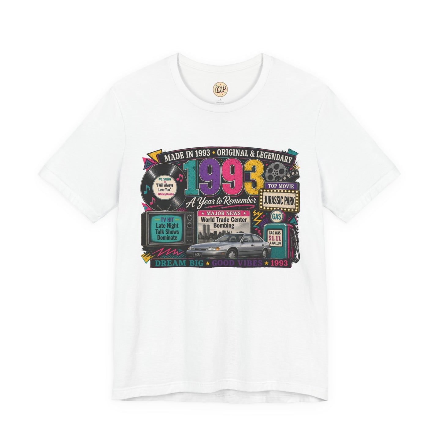 1993 Classic Car T-Shirt | Born in 1993 Birthday Gift | 33rd Birthday Tee for Men & Women