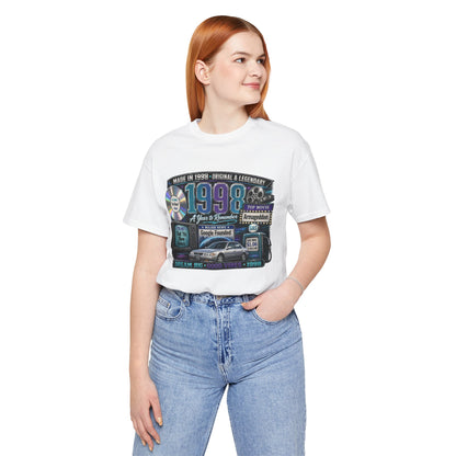 1998 Classic Car T-Shirt | Born in 1998 Birthday Gift | 28th Birthday Tee for Men & Women