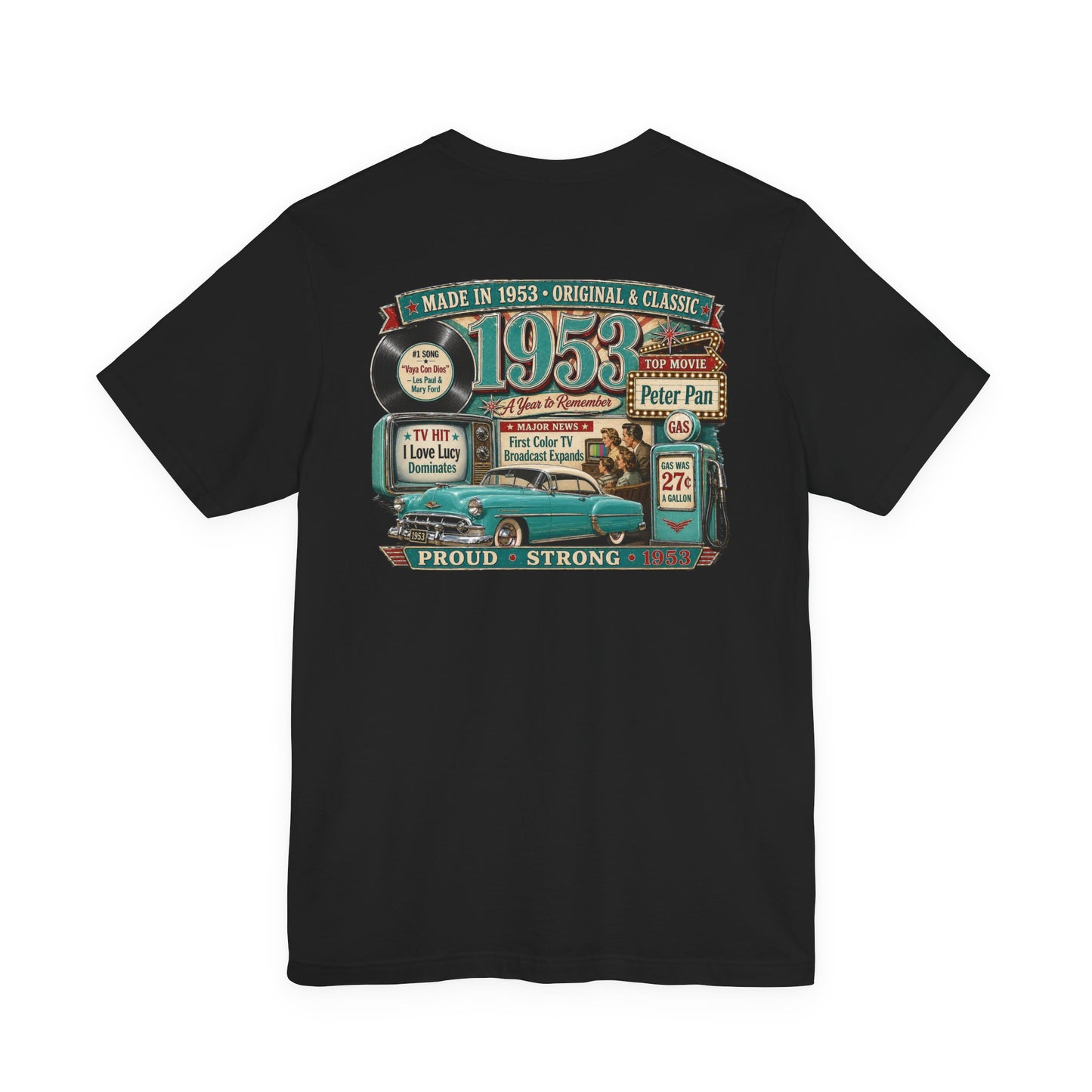 1953 Chevrolet T-Shirt | Vintage Born in 1953 Gift | 73rd Birthday Retro Tee for Men & Women