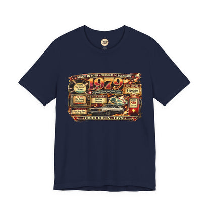 1979 Mustang T-Shirt | Born in 1979 Birthday Gift | 47th Birthday Tee for Men & Women