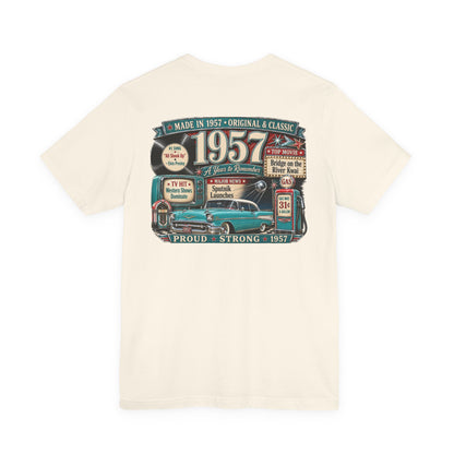 1957 Chevrolet Bel Air T-Shirt | Vintage Born in 1957 Gift | 69th Birthday Retro Tee for Men & Women