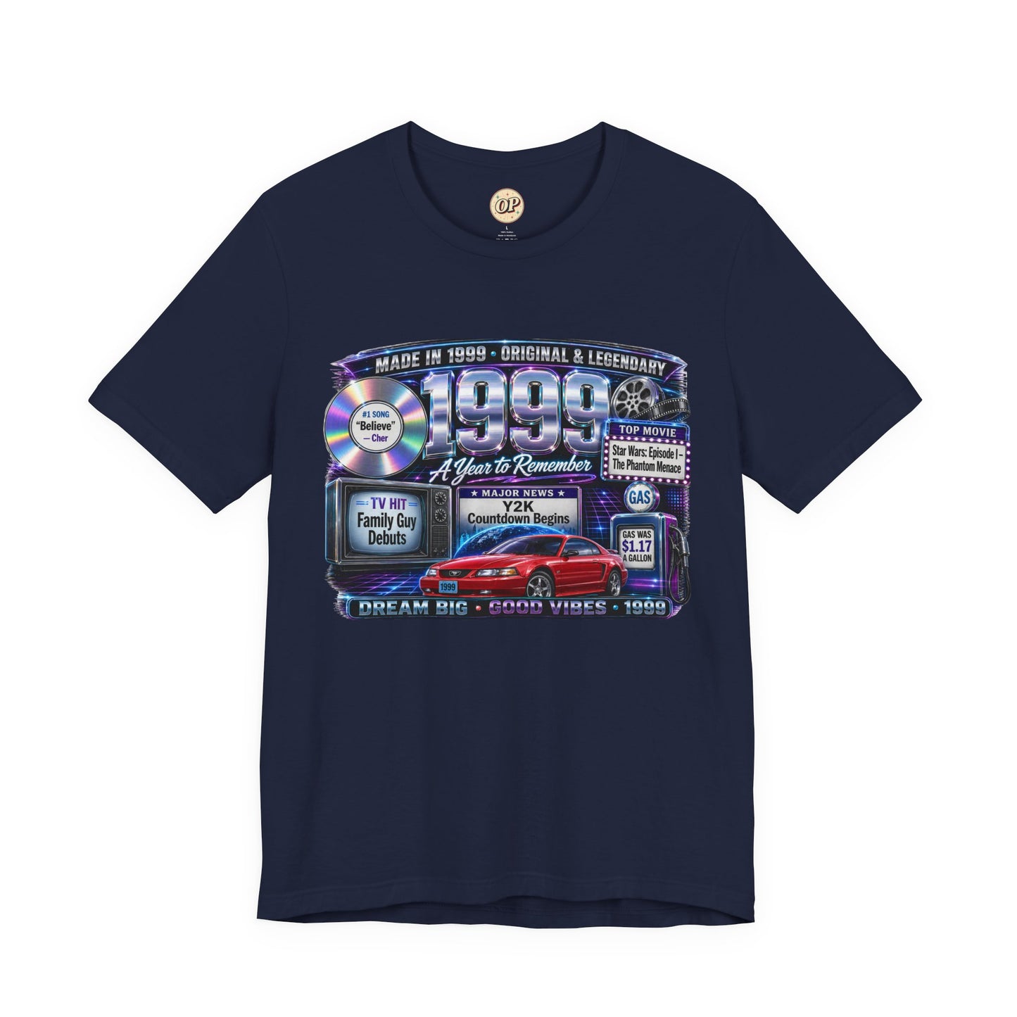 1999 Classic Sports Car T-Shirt | Born in 1999 Birthday Gift | 27th Birthday Tee for Men & Women
