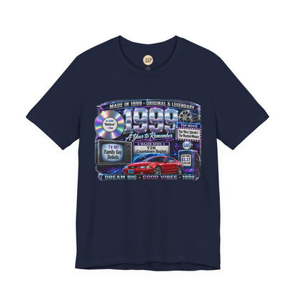 1999 Classic Sports Car T-Shirt | Born in 1999 Birthday Gift | 27th Birthday Tee for Men & Women
