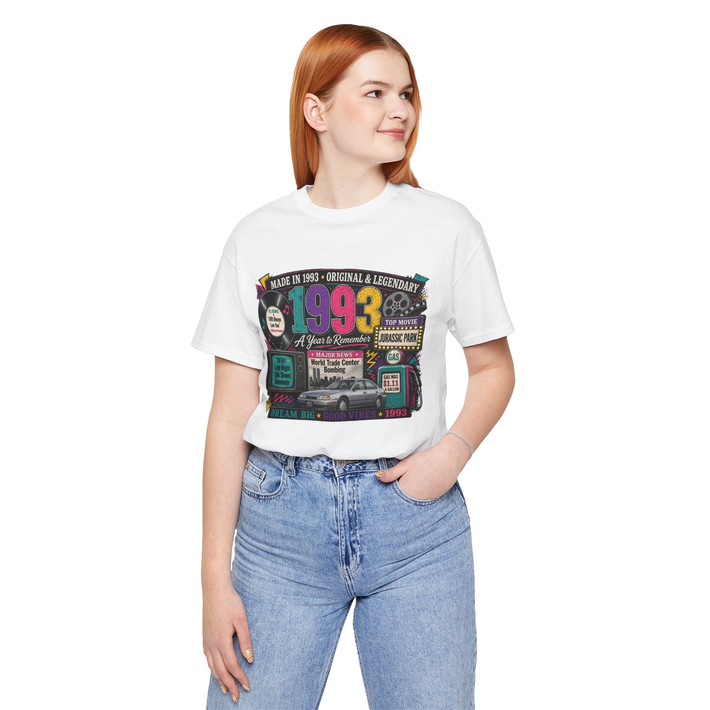 1993 Classic Car T-Shirt | Born in 1993 Birthday Gift | 33rd Birthday Tee for Men & Women
