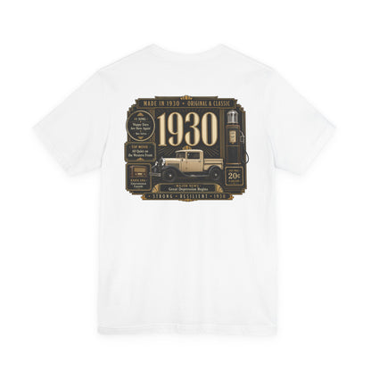 1930 Classic Truck T-Shirt | Vintage Born in 1930 Gift | 96th Birthday Retro Tee for Men & Women