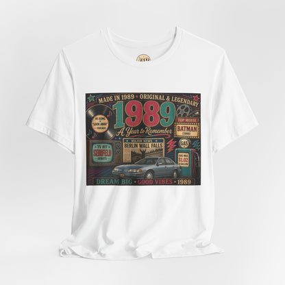 1989 Classic Car T-Shirt | Born in 1989 Birthday Gift | 37th Birthday Tee for Men & Women