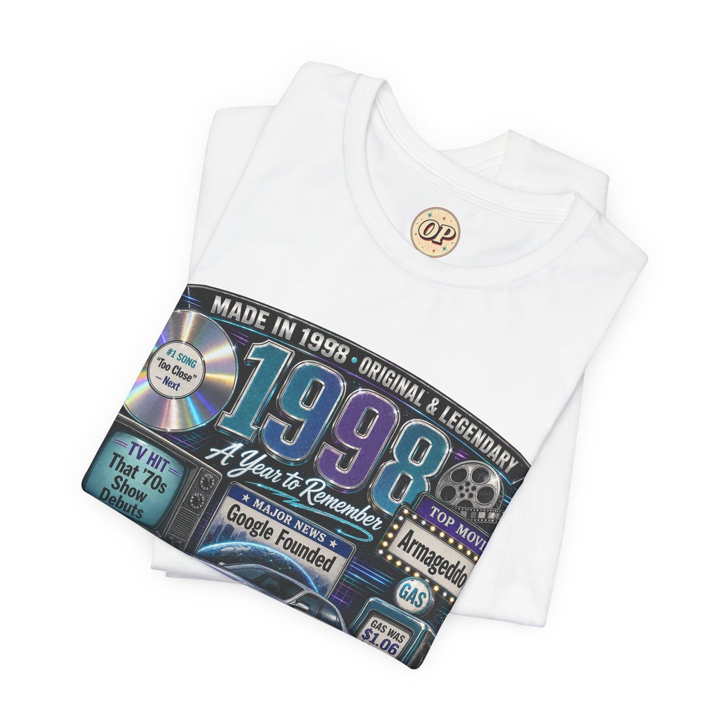 1998 Classic Car T-Shirt | Born in 1998 Birthday Gift | 28th Birthday Tee for Men & Women