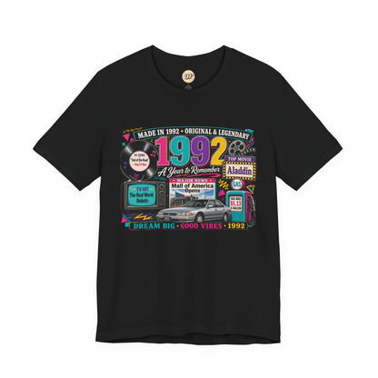 1992 Classic Car T-Shirt | Born in 1992 Birthday Gift | 34th Birthday Tee for Men & Women