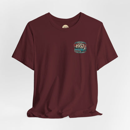 1957 Chevrolet Bel Air T-Shirt | Vintage Born in 1957 Gift | 69th Birthday Retro Tee for Men & Women