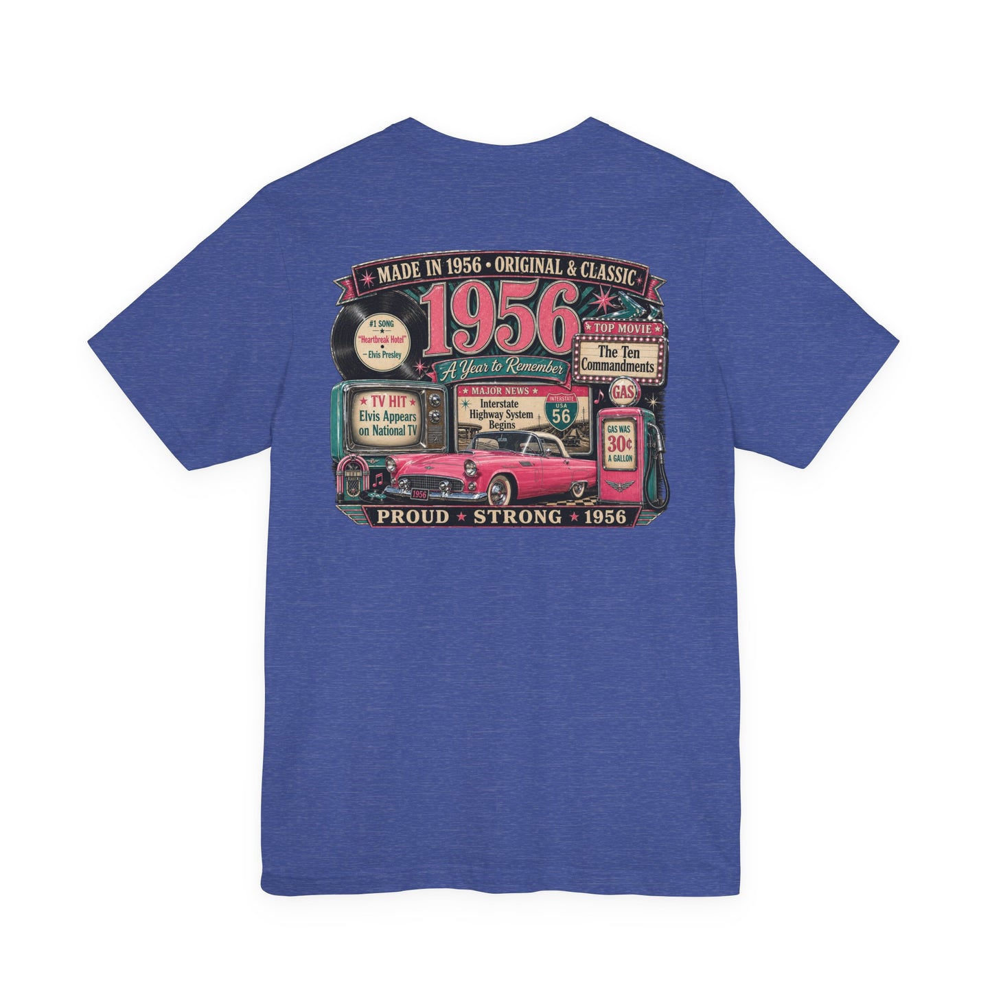 1956 Thunderbird T-Shirt | Vintage Born in 1956 Gift | 70th Birthday Retro Tee for Men & Women