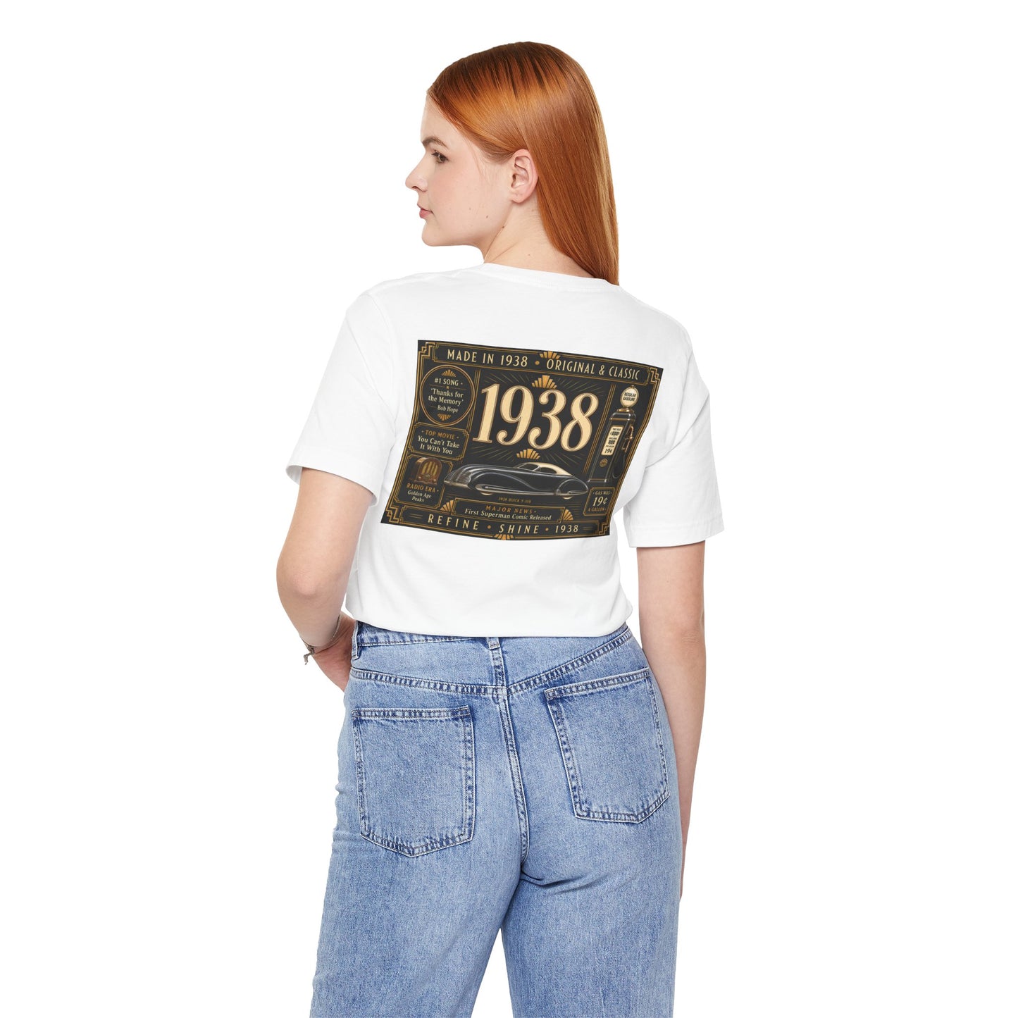 1938 Buick Y-Job T-Shirt | Vintage Born in 1938 Gift | 88th Birthday Retro Tee for Men & Women