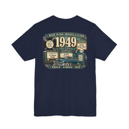 1949 Cadillac T-Shirt | Vintage Born in 1949 Gift | 77th Birthday Retro Tee for Men & Women