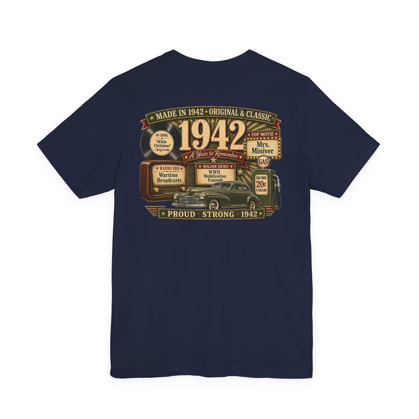 1942 Super Deluxe T-Shirt | Vintage Born in 1942 Gift | 84th Birthday Retro Tee for Men & Women
