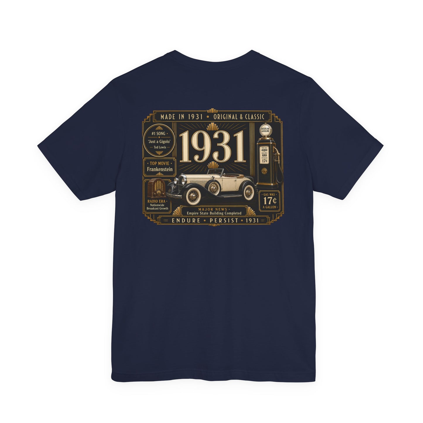 1931 Classic Truck T-Shirt | Vintage Born in 1931 Gift | 95th Birthday Retro Tee for Men & Women