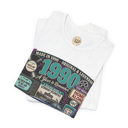 1990 Classic Car T-Shirt | Born in 1990 Birthday Gift | 36th Birthday Tee for Men & Women
