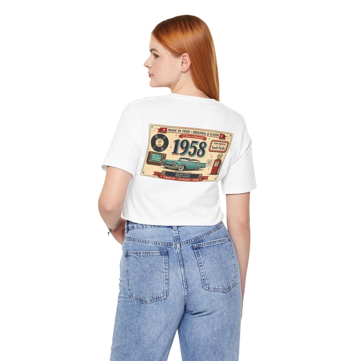 1958 Chevrolet Impala T-Shirt | Vintage Born in 1958 Gift | 68th Birthday Retro Tee for Men & Women
