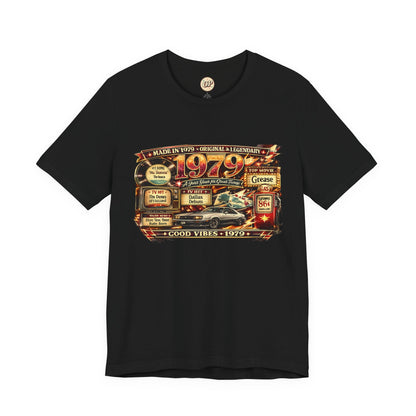 1979 Mustang T-Shirt | Born in 1979 Birthday Gift | 47th Birthday Tee for Men & Women