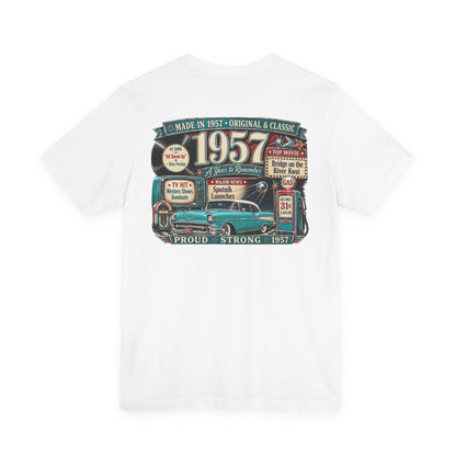1957 Chevrolet Bel Air T-Shirt | Vintage Born in 1957 Gift | 69th Birthday Retro Tee for Men & Women