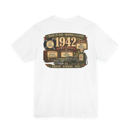 1942 Super Deluxe T-Shirt | Vintage Born in 1942 Gift | 84th Birthday Retro Tee for Men & Women