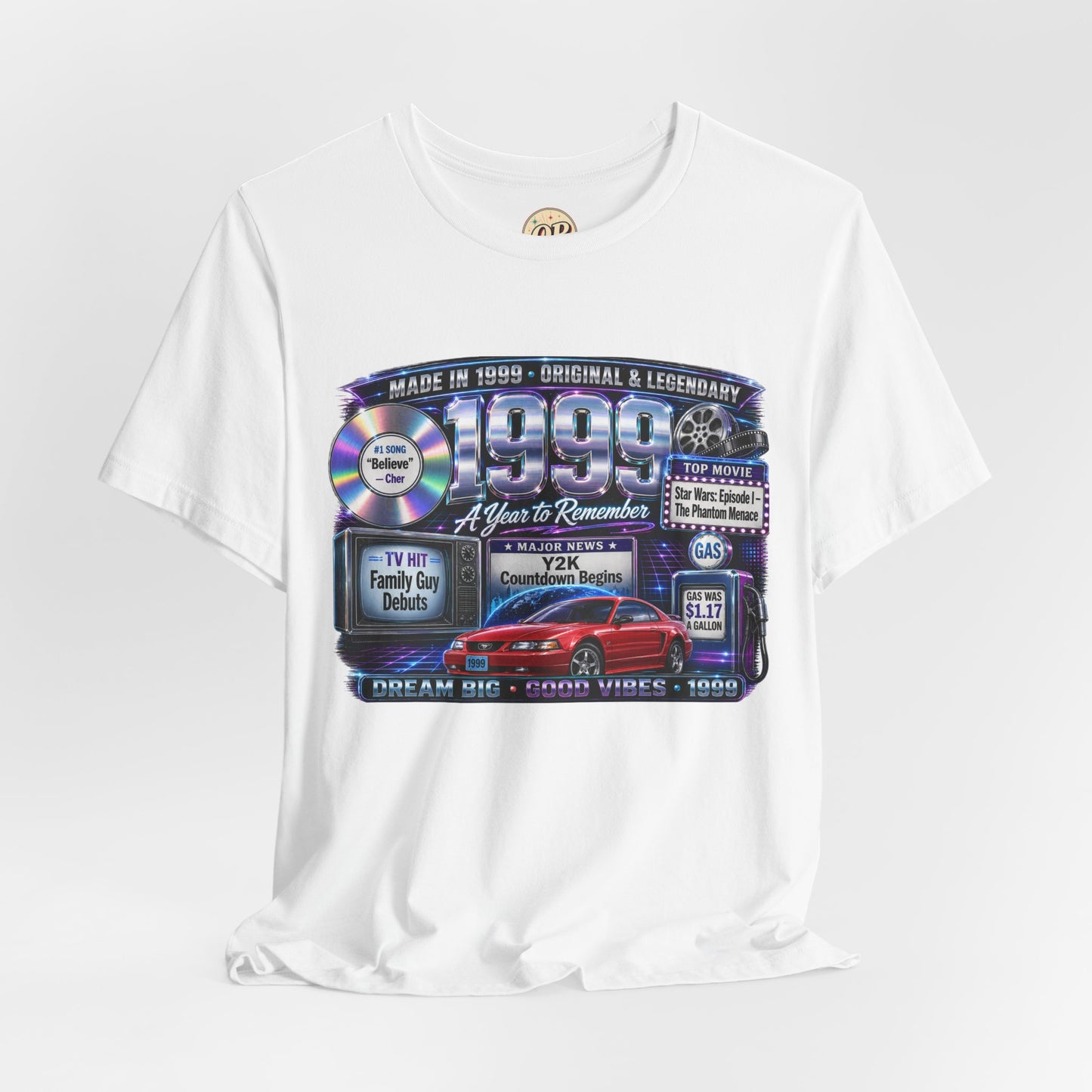 1999 Classic Sports Car T-Shirt | Born in 1999 Birthday Gift | 27th Birthday Tee for Men & Women