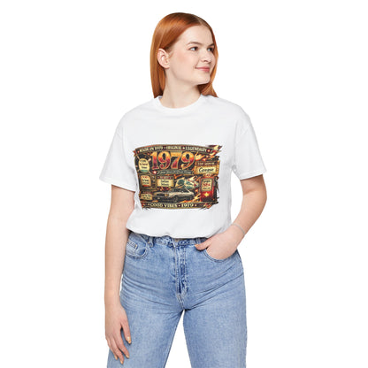1979 Mustang T-Shirt | Born in 1979 Birthday Gift | 47th Birthday Tee for Men & Women