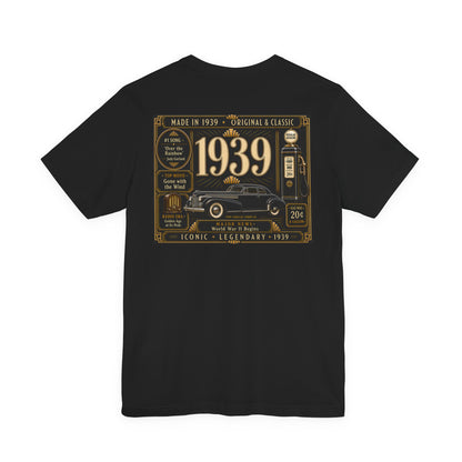 1939 Cadillac Series 62 T-Shirt | Vintage Born in 1939 Gift | 87th Birthday Retro Tee for Men & Women