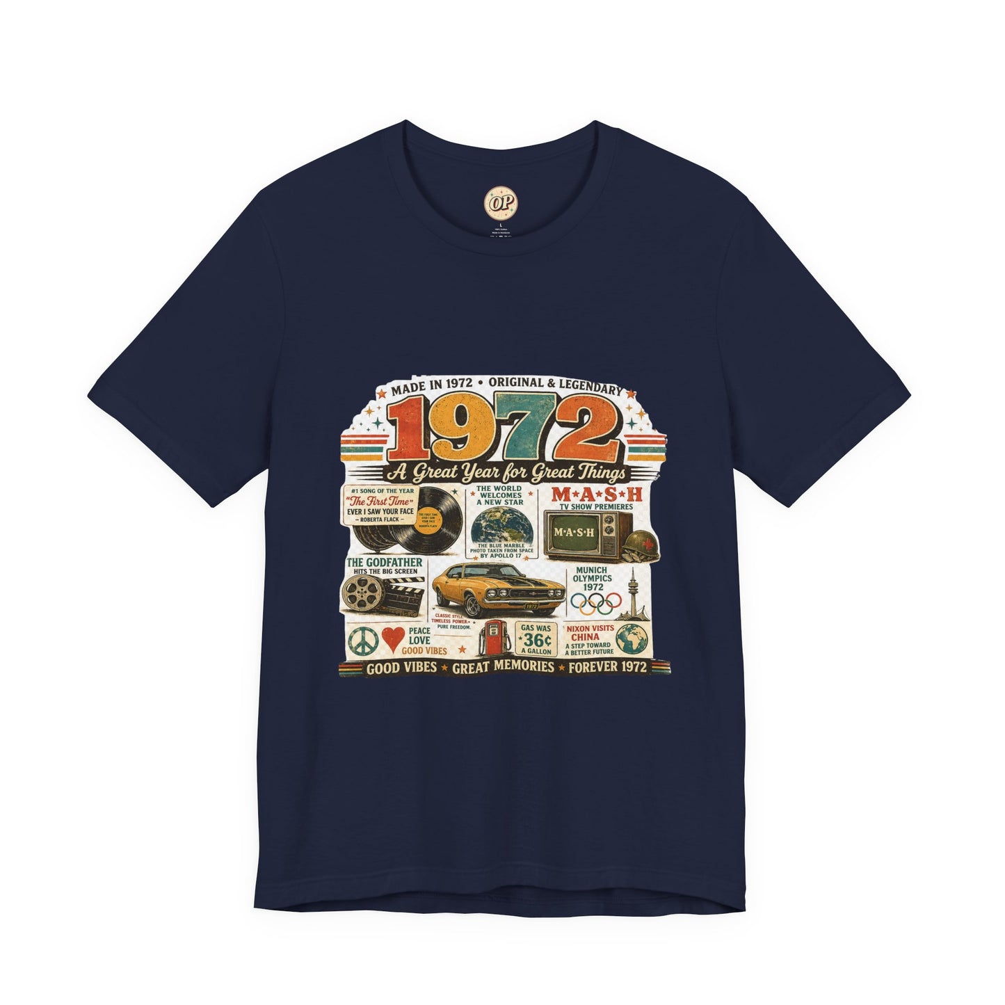 1972 Muscle Car T-Shirt | Born in 1972 Birthday Gift | 54th Birthday Tee for Men & Women